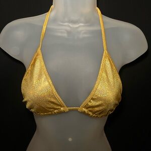 Gold holographic bikini top